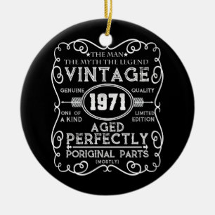  Man 1971: Myth Legend 50th Birthday Keramisch Ornament