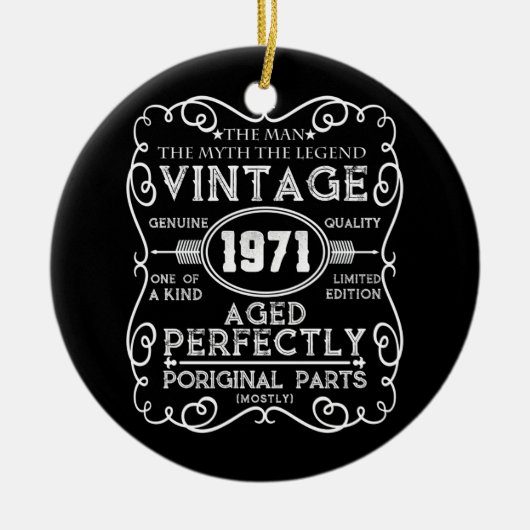  Man 1971: Myth Legend 50th Birthday Keramisch Ornament (Voorkant)