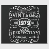  Man 1979: Myth Legend 42th Birthday Cadeaupapier (Vlak)