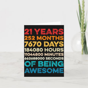 Man 21e verjaardag 21 jaar geweldig zijn kaart