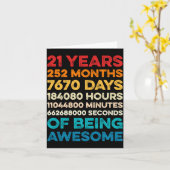 Man 21e verjaardag 21 jaar geweldig zijn kaart (Gele Bloem)