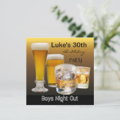 Man 30e verjaardag Drink bietenbakken nacht 2 Kaart (Staand voorkant)