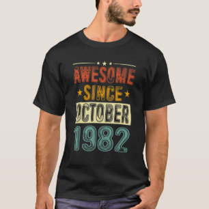 Man 40ste verjaardag 40 jaar geweldig sinds oktob t-shirt