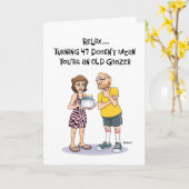 Man 47e verjaardag kaart (Gele Bloem)