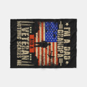 Man 4 juli _ Usa Vlag _ Een Vader Grootvader En Ee Fleece Deken (Voorkant (Horizontaal))