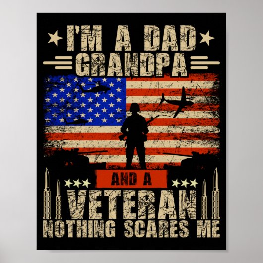 Man 4 juli _ Usa Vlag _ Een Vader Grootvader En Ee Poster (Voorkant)