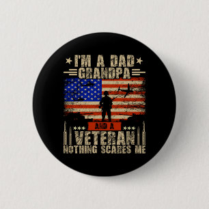 Man 4 juli _ Usa Vlag _ Een Vader Grootvader En Ee Ronde Button 5,7 Cm