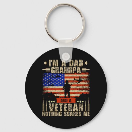 Man 4 juli _ Usa Vlag _ Een Vader Grootvader En Ee Sleutelhanger (Voorkant)