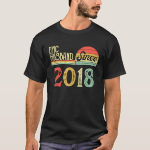 Man 4e weddenschap Jubileum Epic Husband sinds 20 T-shirt