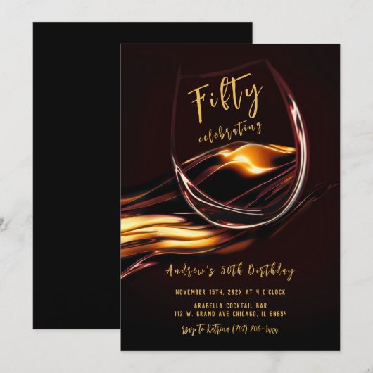 Man 50ste verjaardag kaart (Voorkant / Achterkant)