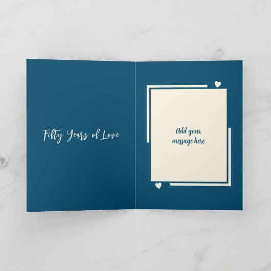 Man 50ste verjaardag we maakten het blauw kaart (Binnen)