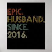 Man 6e Jubileum van het huwelijk Poster (Voorkant)