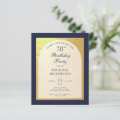 Man 70e verjaardag van de marine Blue Gold Invitat (Staand voorkant)