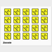 Man aan boord vierkante sticker (Vel)