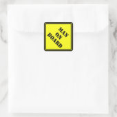 Man aan boord vierkante sticker (Tas)
