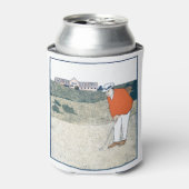 Man aan het golfen door Edward Penfield. Blikjeskoeler (Blikje Voorkant)