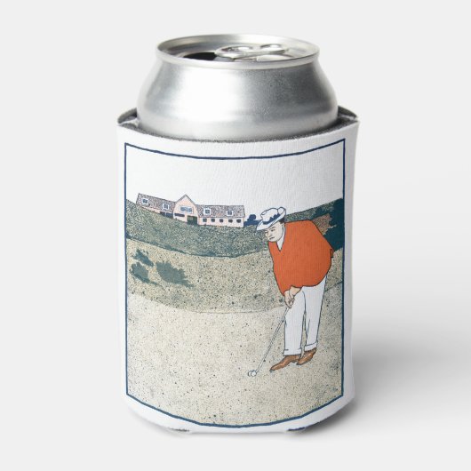 Man aan het golfen door Edward Penfield. Blikjeskoeler (Blikje Voorkant)