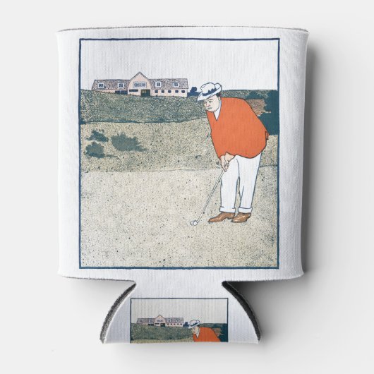 Man aan het golfen door Edward Penfield. Blikjeskoeler (Voorkant)