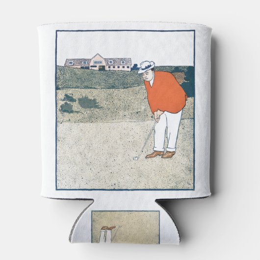 Man aan het golfen door Edward Penfield. Blikjeskoeler (Achterkant)
