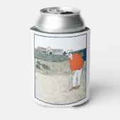 Man aan het golfen door Edward Penfield. Blikjeskoeler (Blikje Achterkant)