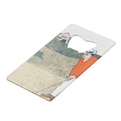 Man aan het golfen door Edward Penfield. Creditkaart Flessenopener (Voorkant Gekanteld)