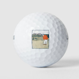 Man aan het golfen door Edward Penfield. Golfballen