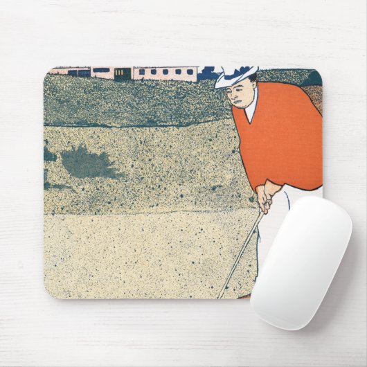 Man aan het golfen door Edward Penfield. Muismat (Met muis)