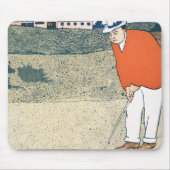 Man aan het golfen door Edward Penfield. Muismat (Voorkant)