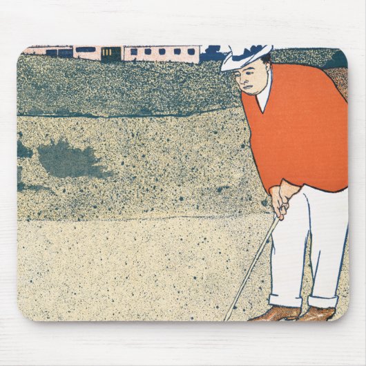 Man aan het golfen door Edward Penfield. Muismat (Voorkant)