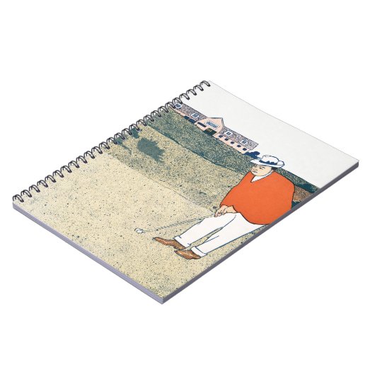 Man aan het golfen door Edward Penfield. Notitieboek (Linkerzijde)