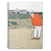 Man aan het golfen door Edward Penfield. Notitieboek (Voorkant)
