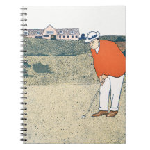 Man aan het golfen door Edward Penfield.