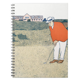 Man aan het golfen door Edward Penfield. Notitieboek