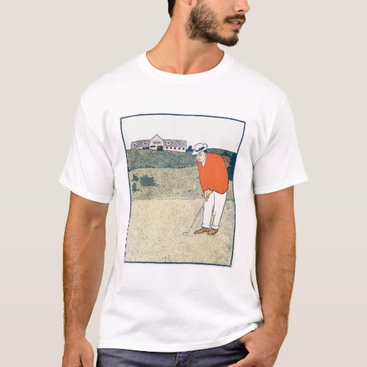 Man aan het golfen door Edward Penfield. T-shirt (Voorkant)
