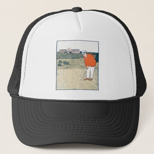Man aan het golfen door Edward Penfield. Trucker Pet (Voorkant)