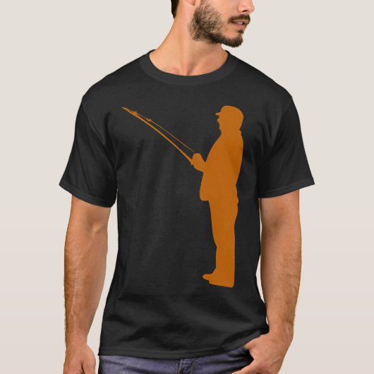 Man aan het vissen t-shirt (Voorkant)