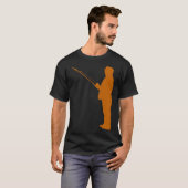 Man aan het vissen t-shirt (Voorkant volledig)