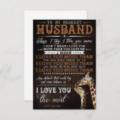 Man aan mijn allerliefste man bedankkaart (Voorkant / Achterkant)