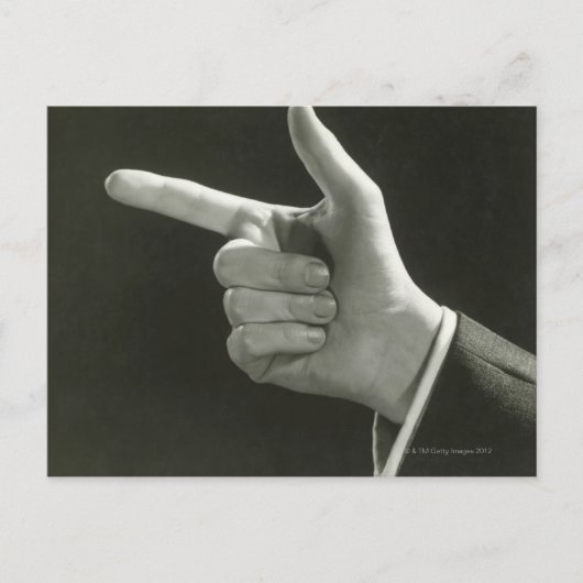 Man aanwijzen briefkaart (Voorkant)