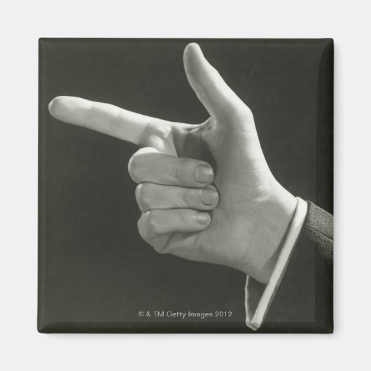 Man aanwijzen magneet (Voorkant)