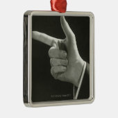 Man aanwijzen metalen ornament (Rechts)