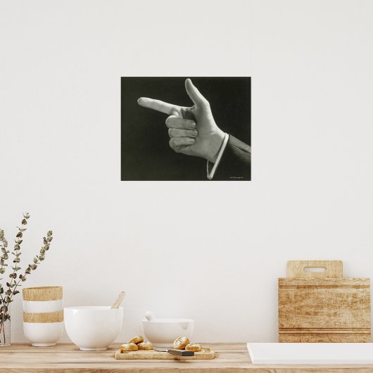 Man aanwijzen poster (Keuken)