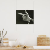 Man aanwijzen poster (Keuken)