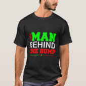 Man Achter Bump Funny Christmas Pregnancy Man T-shirt (Voorkant)
