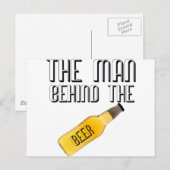 Man achter de bier briefkaart (Voorkant / Achterkant)