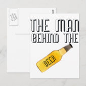 Man achter de bier briefkaart (Voorkant / Achterkant)
