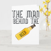 Man achter de bier kaart (Gele Bloem)