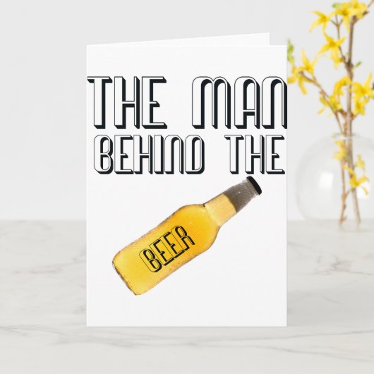 Man achter de bier kaart (Gele Bloem)