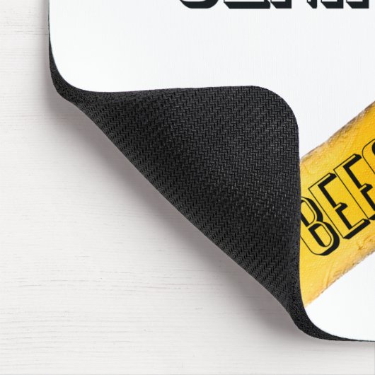 Man achter de bier muismat (Hoek)