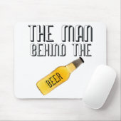 Man achter de bier muismat (Met muis)